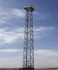Torre de iluminación angular de acero de 4 patas